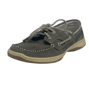 Highland Creek Gray Nubuck Leather Classic Top Sider Shoes Size 7.5